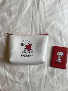 DHC × PEANUTS スヌーピー ポーチ＆ミラーセット