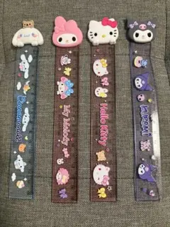 【新品未使用】サンリオ 定規 15cm キティ クロミ マイメロ シナモロール
