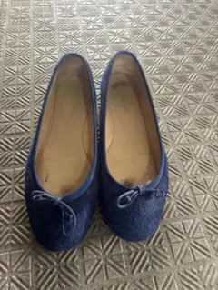 J&M DAVIDSONネイビー ハラコ バレエシューズのサムネイル