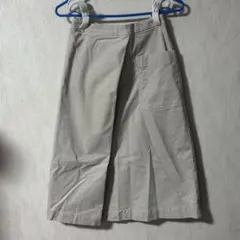 無印良品 イージーセミ フレアスカート ストレッチ ロングスカート ホワイト