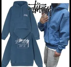 stussy dyed designs hood blue M