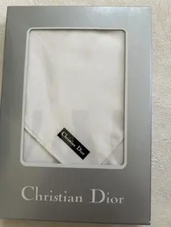 【新品】Christian Dior シルクハンカチ ホワイト