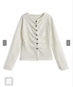 ギャザーボタンニットカーディガン[an1942]