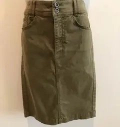 DOUBLE STANDARD CLOTHING スカート オリーブ色 ひざ丈のサムネイル