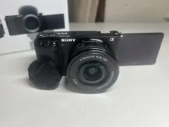 SONY ZV-E10カメラボディ 純正バッテリー2個 ケージ 64GBカード付