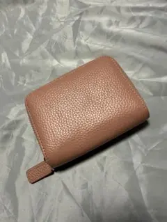 レザー風 ピンク 二つ折り財布*コンパクト*大容量