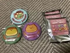 お文具といっしょ　トレーディング刺繍缶バッジ　まとめ売り3点セット