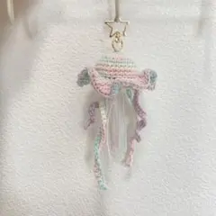 クラゲキーホルダー　ハンドメイド