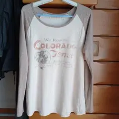 NATURAL VINTAGE GOA ベージュラグランTシャツ