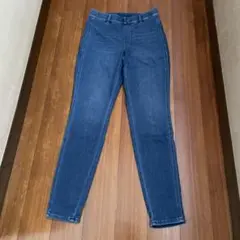 スキニーデニム デニムブルー コットン混紡