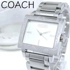 稼働品 COACH 腕時計 バングルウォッチ シグネチャー クォーツ 白文字 