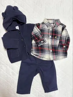 baby GAPくま耳カーディガン他3点セット　3-6M ベビー　子ども服