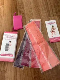 トレーニングチューブ ループバンド5本セットオマケ付きALINCO