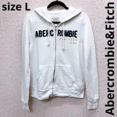 Abercrombie&Fitch アバクロ　パーカー　白　セットアップ　フード