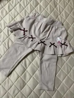 クーラクール　リボン付きベージュスカッツ 90cm