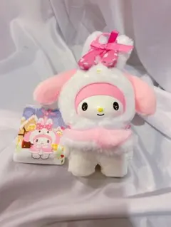 サンリオMINISOリトルケープ　マイメロディ　ぬいぐるみマスコットホルダー