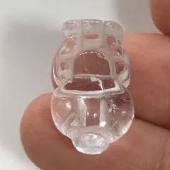 【訳あり】天然石 水晶 貔貅 穴なし カービング彫刻金運縁起物開運