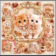 レースに包まれた子猫姫パネル生地 ハンドメイド - メルカリ