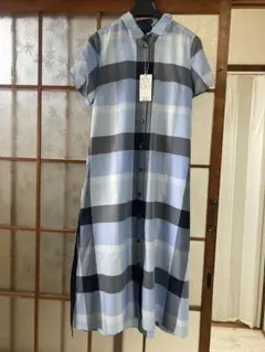 BLUE LABEL CRESTBRIDGE 半袖シャツワンピース BLUE LABEL CRESTBRIDGE（ブルーレーベルクレストブリッジ）の