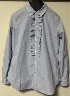 45R フリルチェックブラウス　サイズ3