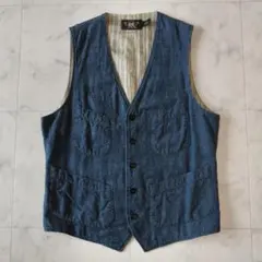 RRL シャンブレーインディゴワークベスト S Rourke Vest ジレのサムネイル