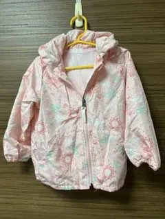 Combi mini 花柄ピンクジャケット フード付き