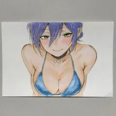 手描きイラスト チェンソーマン レゼ ファンアーアナログ