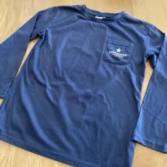 コンバース　バックプリント　ロゴ　長袖カットソー ロンT ネイビー　紺