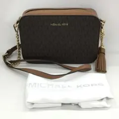 【美品】マイケルコース ジェットセット タッセル付きバッグ　カメラバッグ　茶