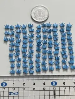 超極小 折鶴 100羽1cm 1.5cm和柄多色 糸なし頭折り ハンドメイド素材