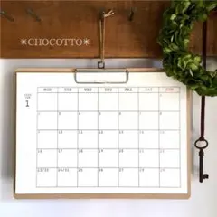 ②オーダーカレンダー大きめ枠WH／バインダー付 壁掛け 2026