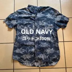 魚柄　半袖シャツ　Lのサムネイル