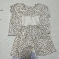 花柄 80サイズ ベビーパジャマ 上下セット