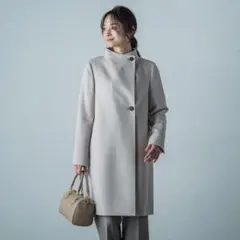【美品】LAUTREAMONT プレミアムウールカシミヤロングコート ベージュ