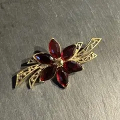 0118-38 Monet モネ フラワー ブローチ ゴールド