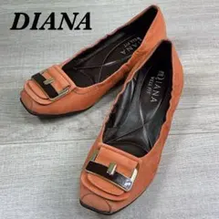 DIANA オレンジ バレエシューズ