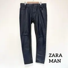 ZARA MAN ザラ 光沢 パンツ ゆったり Lのサムネイル