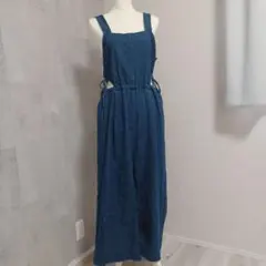 Kastane デニムブルー サロペット オールインワンのサムネイル