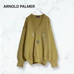 アーノルドパーマー♡Vネックニット 黄色 M セーター ウール100％ メンズ
