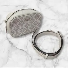 ケイトスペード ショルダーバッグ レザー フラワー 花 ミディアム カメラバッグ