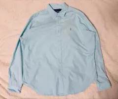 美品 Ralph Lauren ライトブルー 長袖シャツ XL