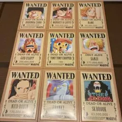 ONE PIECE 京都麦わら道中記 京都市役所発行 麦わらの一味手配書セット