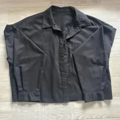 GU クロップドシャツ(長袖) 黒