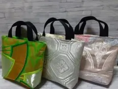 ハンドメイド帯リメイクバックトートバッグ3点No.136