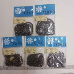 トーホーパール カラーパール ブロンズ NO.105 丸4mm 5袋セット