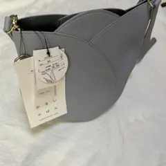 Legato Largo かるいかばんショルダー　チューリップ型　ブルーグレー