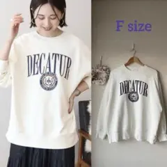 AMERICAN HOLICカレッジロゴクラックプリント裏毛プルオーバー★F美品