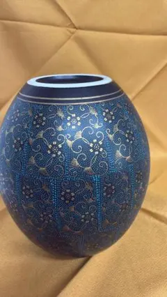 九谷焼 花瓶 園山作 壺 フラワーベース　Hー002 九谷焼 花瓶 園山作 壺 フラワーベース Hー002 - メルカリ
