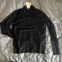 UNIQLO メリノニットポロセーター Sサイズ ブラック　黒