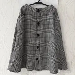 チェック　フレアスカート　膝丈スカート　ローリーズファーム